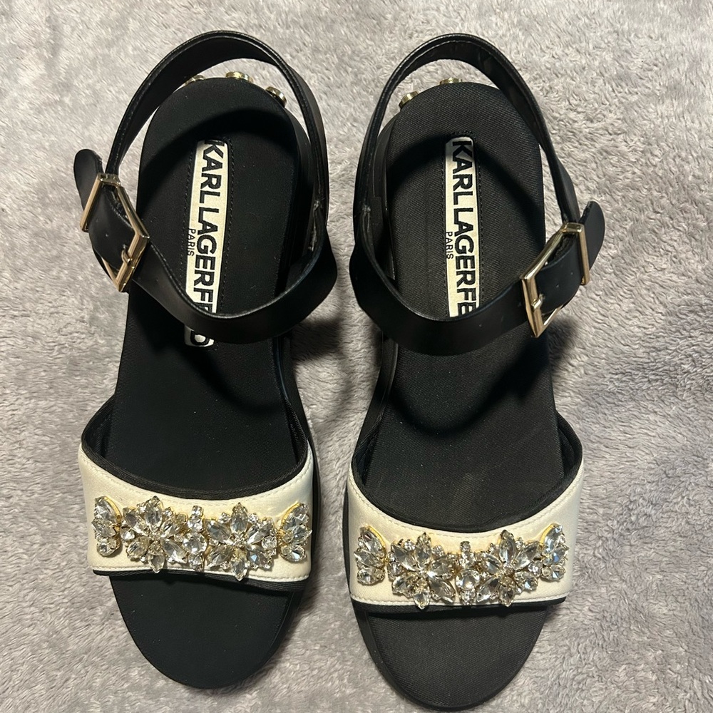 Karl Lagerfeld Tally Embellished Sandals